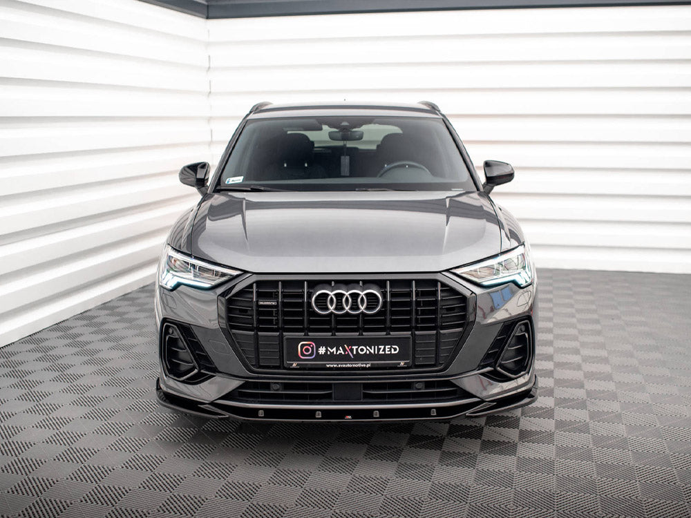Front Splitter V.3 compatible with Audi Q3 Sportback / SUV S Line F3