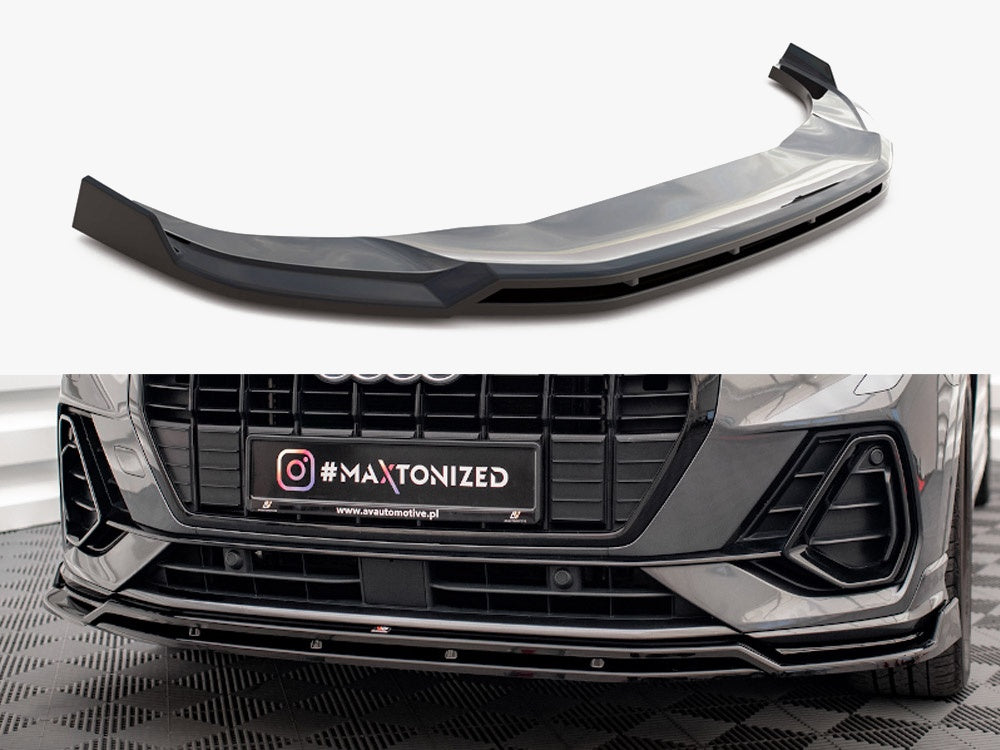 Front Splitter V.4 compatible with Audi Q3 Sportback / SUV S Line F3