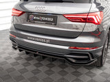 Rear Splitter (Vertical Bars) compatible with Audi Q3 S Line SUV F3