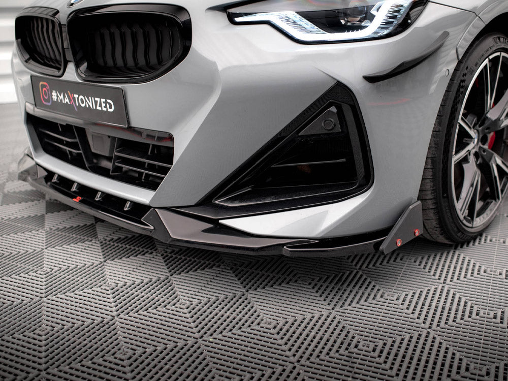 Front Splitter V.2 + Flaps compatible with BMW 2 Coupe M-Pack / M240i G42