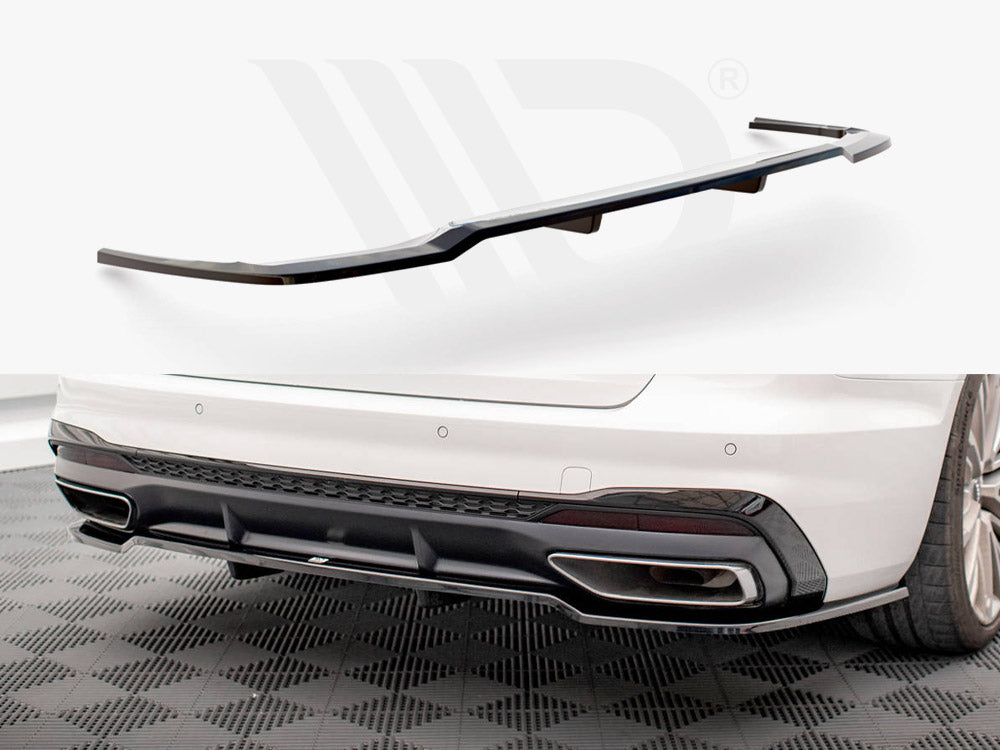MAXTON DESIGN Central Rear Splitter (Vertical Bars) Audi A4 S-Line B9 Facelift
