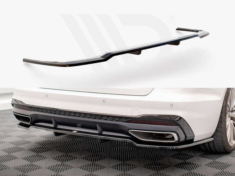 MAXTON DESIGN Central Rear Splitter (Vertical Bars) Audi A4 S-Line B9 Facelift