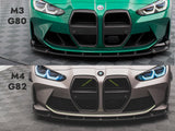 MAXTON DESIGN Carbon Fiber Front Grill + License Plate Holder Base BMW M4 G82 / M3 G80
