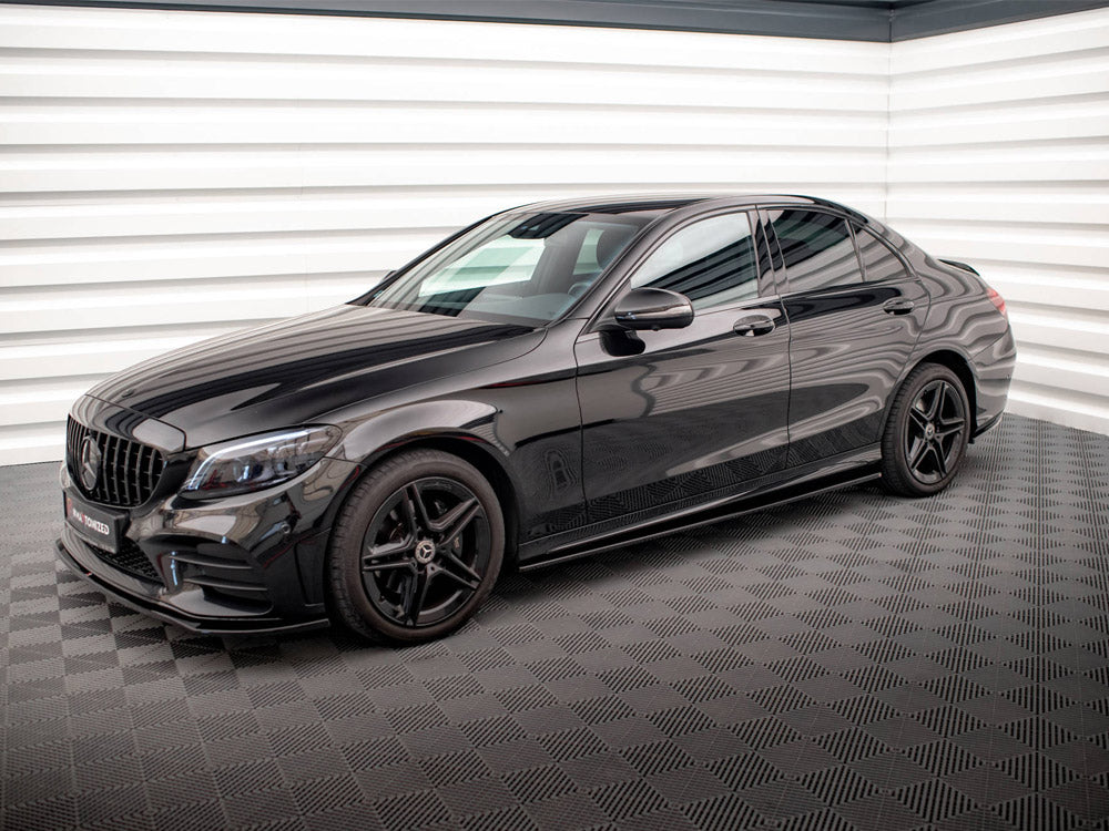 Side Skirts Diffusers compatible with Mercedes-Benz C43 / C AMG Line Sedan / Estate W205 / S205 Facelift