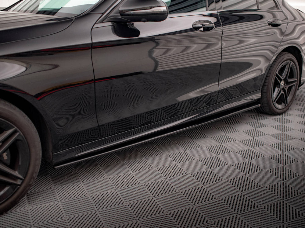 Side Skirts Diffusers compatible with Mercedes-Benz C43 / C AMG Line Sedan / Estate W205 / S205 Facelift
