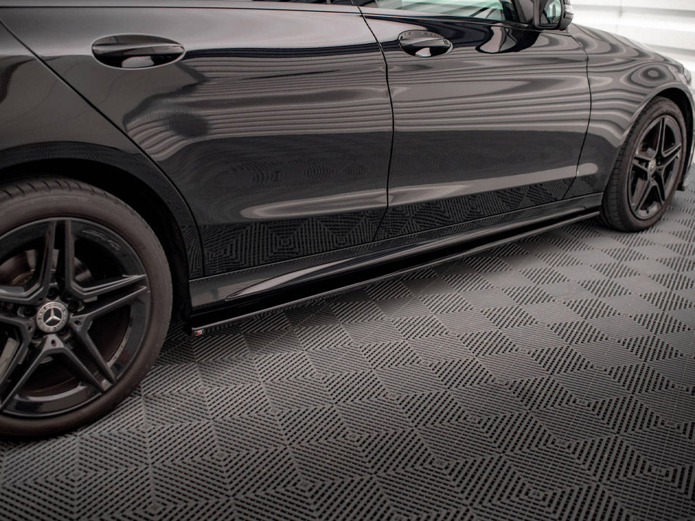 Side Skirts Diffusers compatible with Mercedes-Benz C43 / C AMG Line Sedan / Estate W205 / S205 Facelift