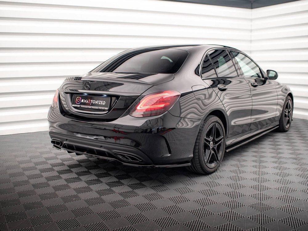 Rear Splitter (Vertical Bars) compatible with Mercedes C AMG Line W205 Facelift