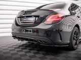 Rear Splitter (Vertical Bars) compatible with Mercedes C AMG Line W205 Facelift
