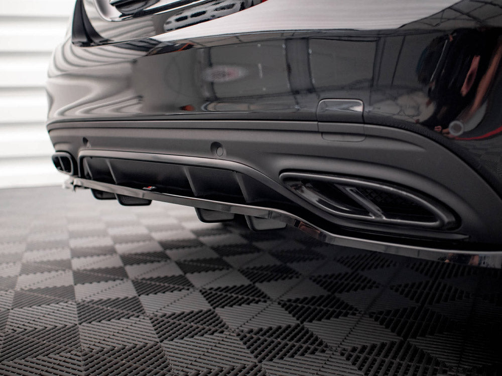Rear Splitter (Vertical Bars) compatible with Mercedes C AMG Line W205 Facelift