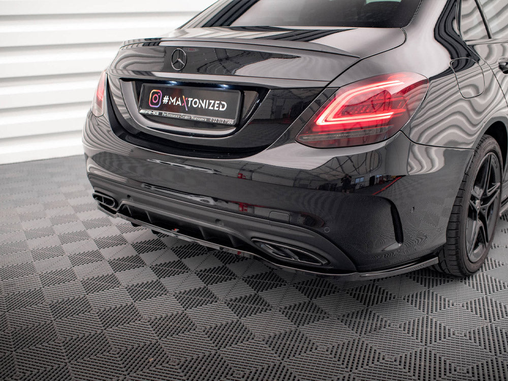 Rear Splitter (Vertical Bars) compatible with Mercedes C AMG Line W205 Facelift