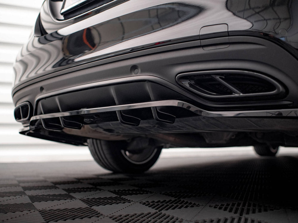 Rear Splitter (Vertical Bars) compatible with Mercedes C AMG Line W205 Facelift