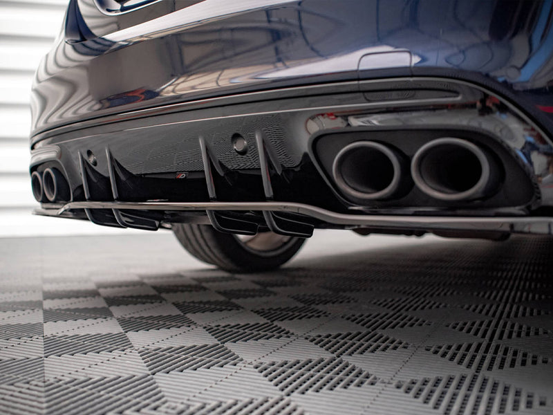 MAXTON DESIGN Central Rear Splitter (Vertical Bars) Mercedes AMG C 43 Sedan W205 Facelift