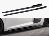Side Skirts Diffusers V.2 + Flaps compatible with Audi R8 Mk2 Facelift