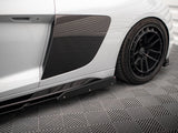 Side Skirts Diffusers V.2 + Flaps compatible with Audi R8 Mk2 Facelift