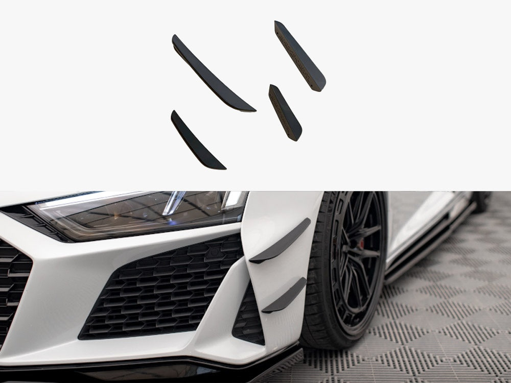 Front Bumper Wings (Canards) compatible with Audi R8 Mk2 Facelift