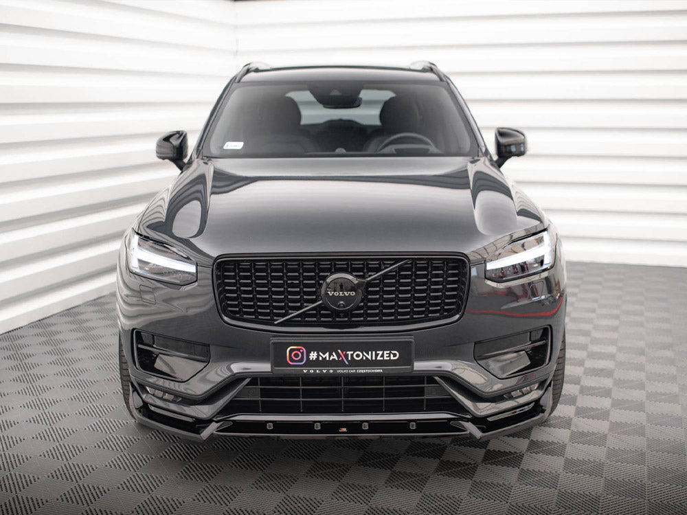 Front Splitter V.2 compatible with Volvo XC90 R-Design Mk2 Facelift