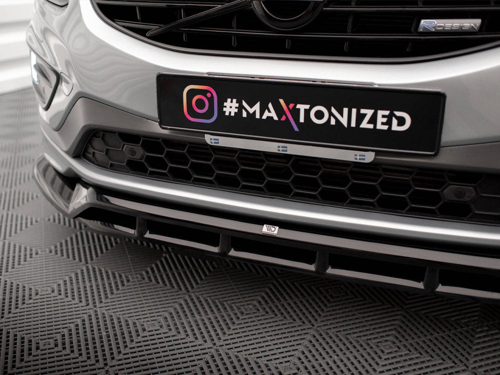 Front Splitter compatible with Volvo XC60 R-Design Mk1 Facelift