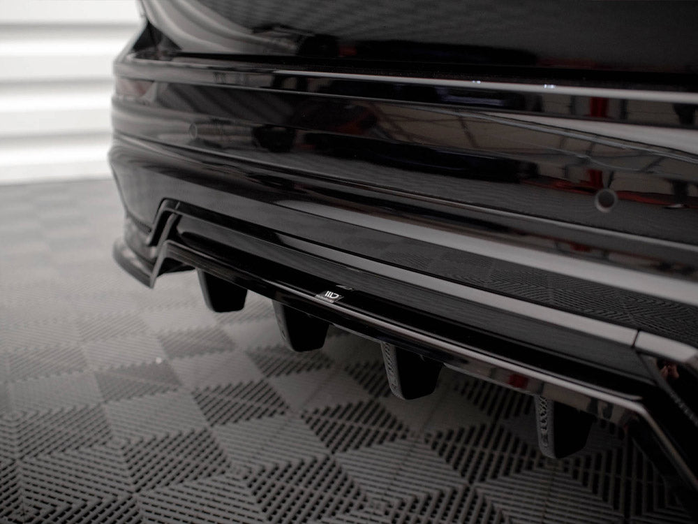 MAXTON DESIGN Central Rear Splitter (Vertical Bars) Volvo XC60 R-Design Mk2 Facelift