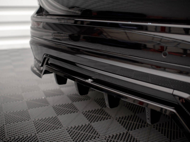 MAXTON DESIGN Central Rear Splitter (Vertical Bars) Volvo XC60 R-Design Mk2 Facelift