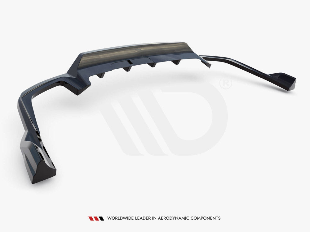MAXTON DESIGN Central Rear Splitter (Vertical Bars) Volvo XC60 R-Design Mk2 Facelift