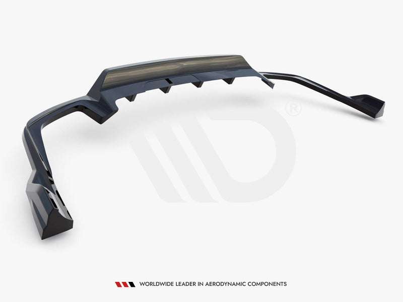 MAXTON DESIGN Central Rear Splitter (Vertical Bars) Volvo XC60 R-Design Mk2 Facelift