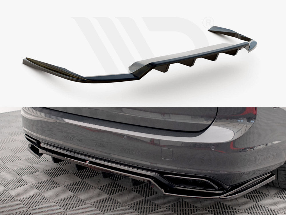 MAXTON DESIGN Central Rear Splitter (Vertical Bars) Volvo V90 R-Design Mk2