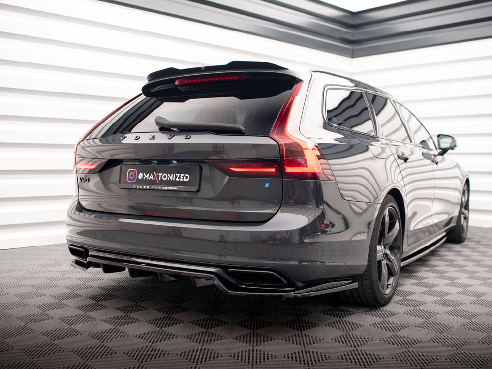 MAXTON DESIGN Central Rear Splitter (Vertical Bars) Volvo V90 R-Design Mk2