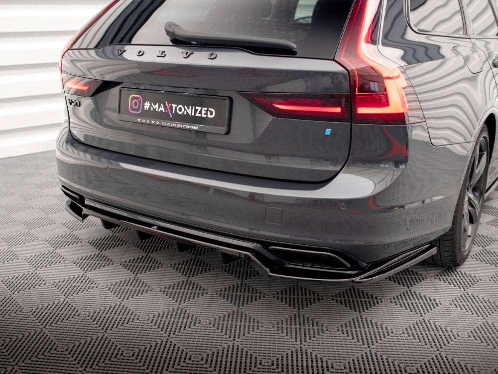 Rear Splitter (Vertical Bars) compatible with Volvo V90 / S90 R-Design Mk2