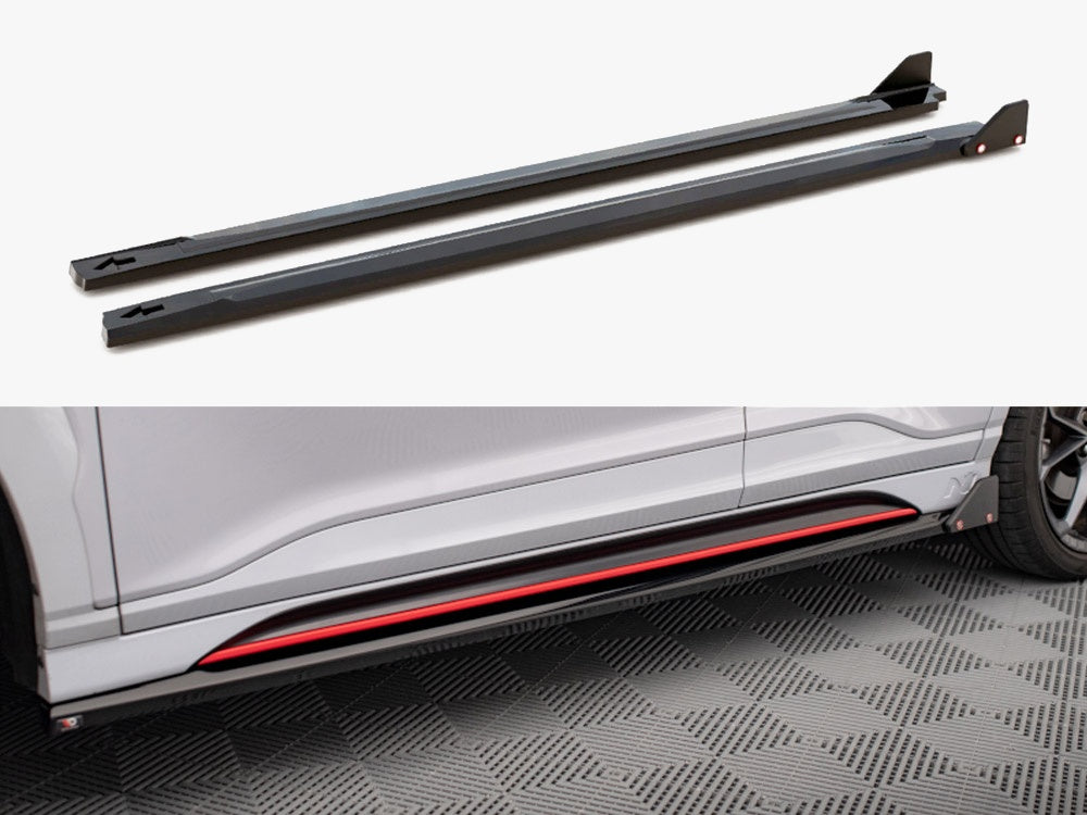 Side Skirts Diffusers V.1 + Flaps compatible with Hyundai Kona N Mk1