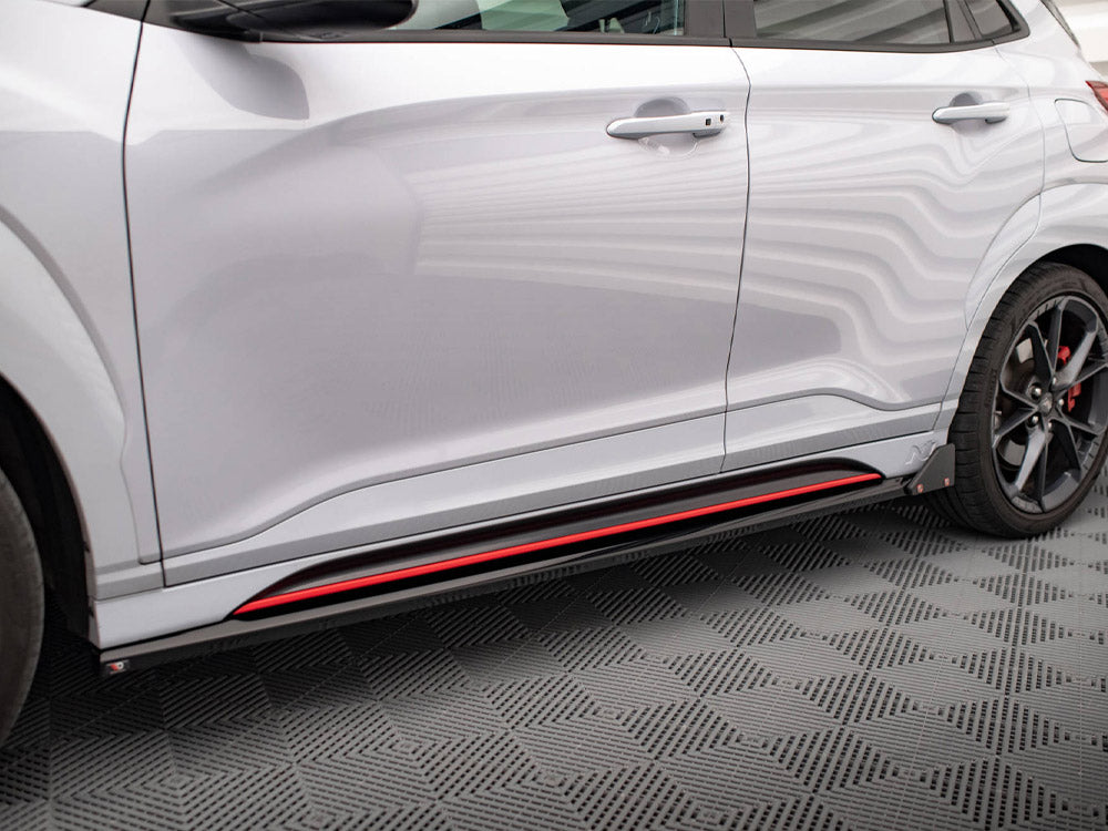 Side Skirts Diffusers V.1 + Flaps compatible with Hyundai Kona N Mk1