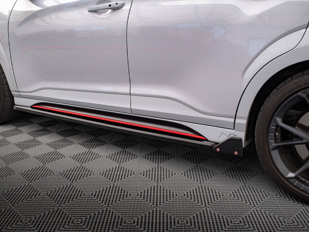 Side Skirts Diffusers V.1 + Flaps compatible with Hyundai Kona N Mk1