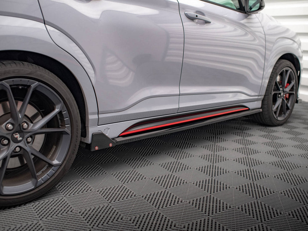 Side Skirts Diffusers V.1 + Flaps compatible with Hyundai Kona N Mk1