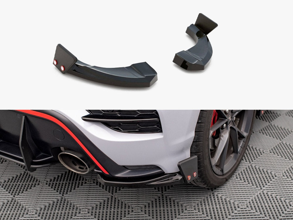 Rear Side Splitters V.1 + Flaps compatible with Hyundai Kona N Mk1