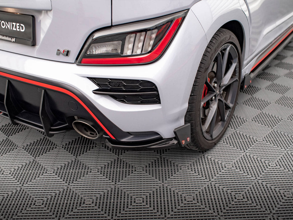 Rear Side Splitters V.1 + Flaps compatible with Hyundai Kona N Mk1