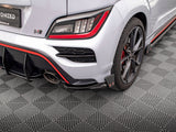 Rear Side Splitters V.1 + Flaps compatible with Hyundai Kona N Mk1