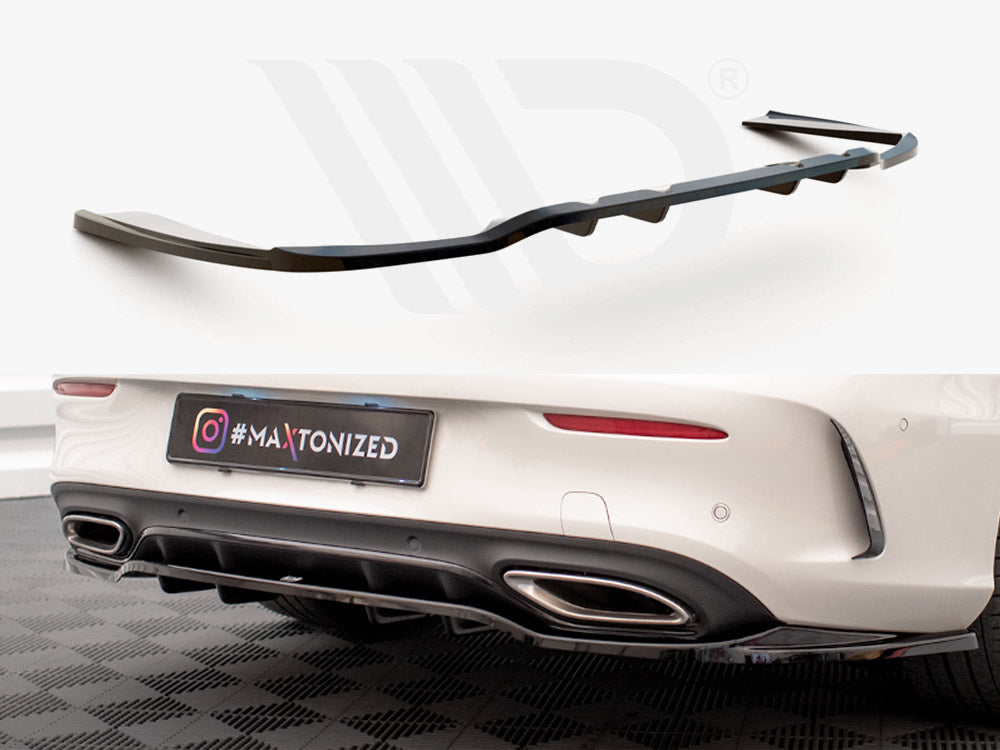 MAXTON DESIGN Central Rear Splitter (Vertical Bars) Mercedes C Coupe AMG-Line C205 Facelift