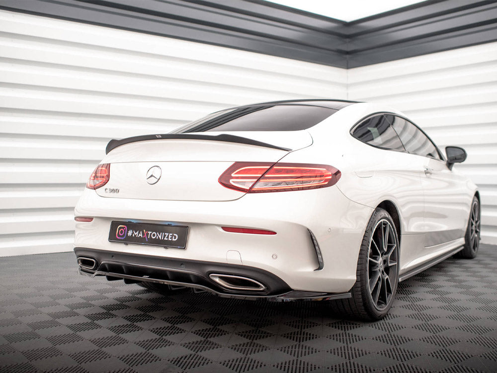 MAXTON DESIGN Central Rear Splitter (Vertical Bars) Mercedes C Coupe AMG-Line C205 Facelift