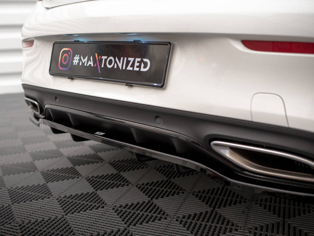 MAXTON DESIGN Central Rear Splitter (Vertical Bars) Mercedes C Coupe AMG-Line C205 Facelift