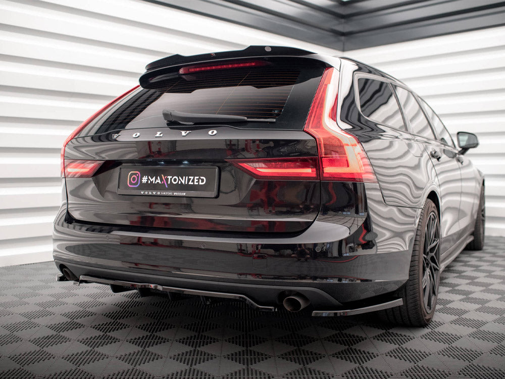 MAXTON DESIGN Central Rear Splitter V.2 (Vertical Bars) Volvo V90 Mk2