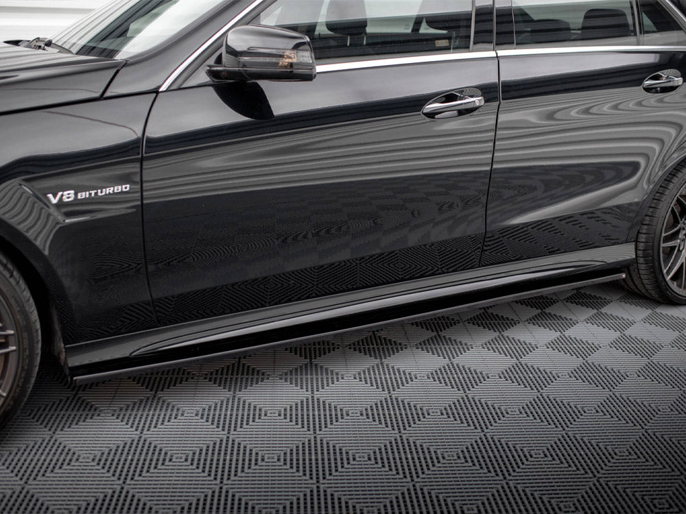 Side Skirts Diffusers compatible with Mercedes E63 AMG / AMG Line Sedan W212 Facelift
