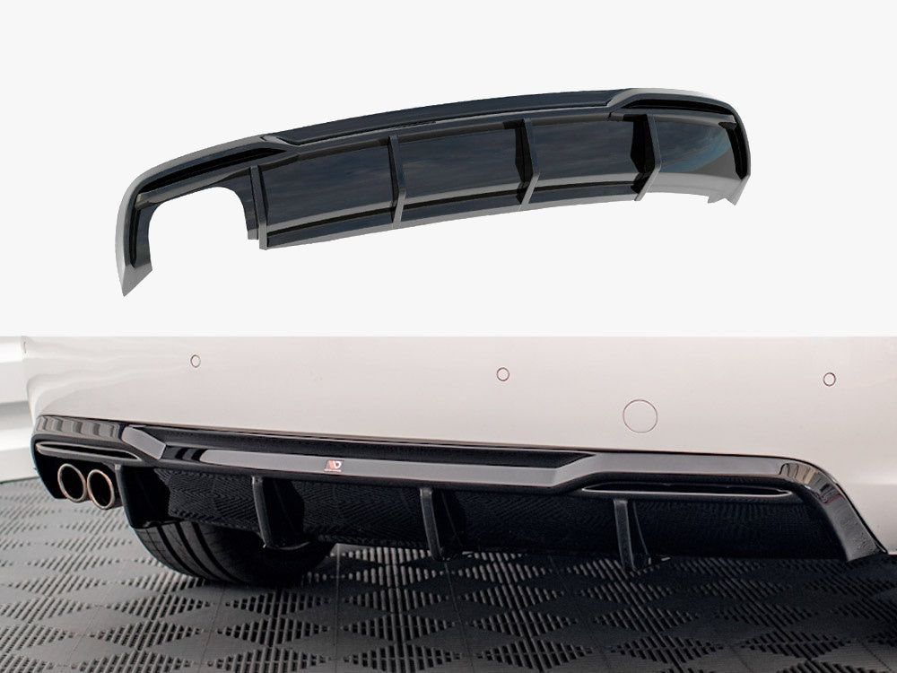 Rear Valance compatible with Audi A5 Coupe 8T Facelift (Version with dual exhausts on one Side)