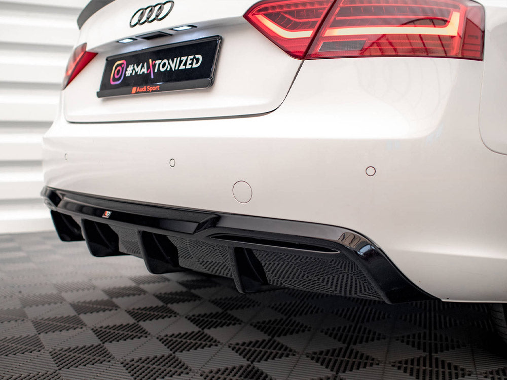 Rear Valance compatible with Audi A5 Coupe 8T Facelift (Version with dual exhausts on one Side)