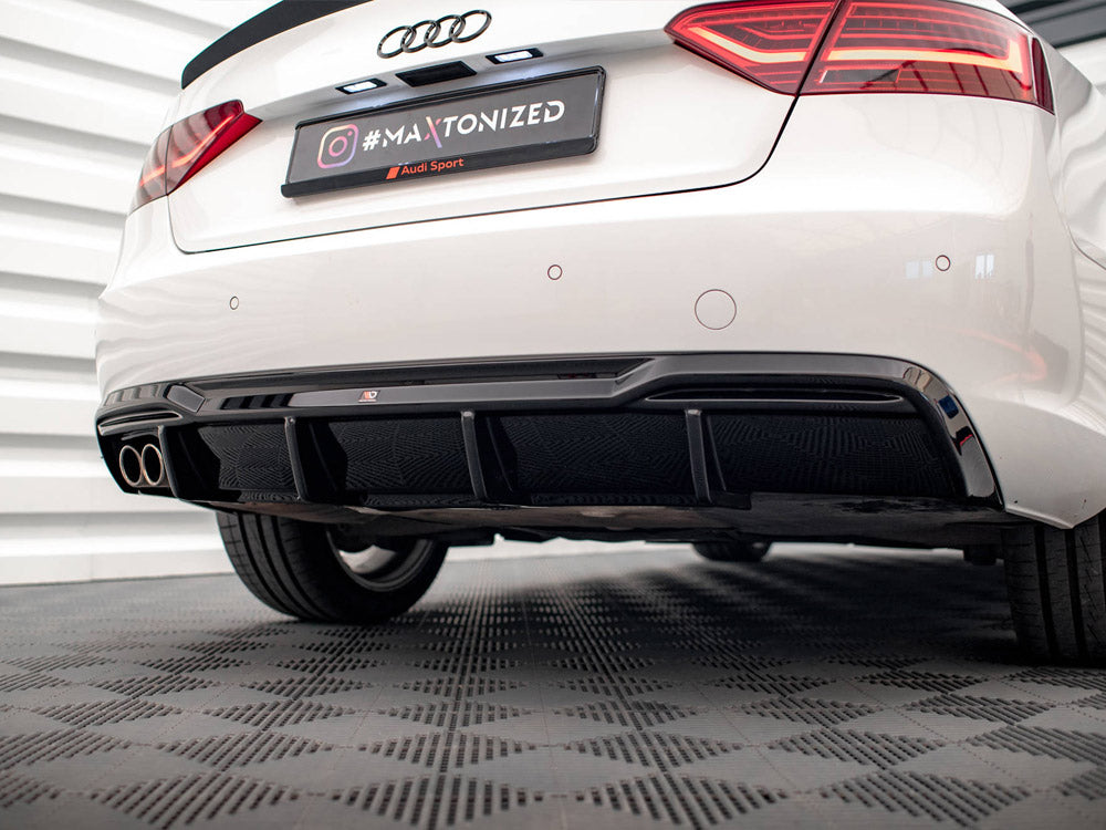 Rear Valance compatible with Audi A5 Coupe 8T Facelift (Version with dual exhausts on one Side)