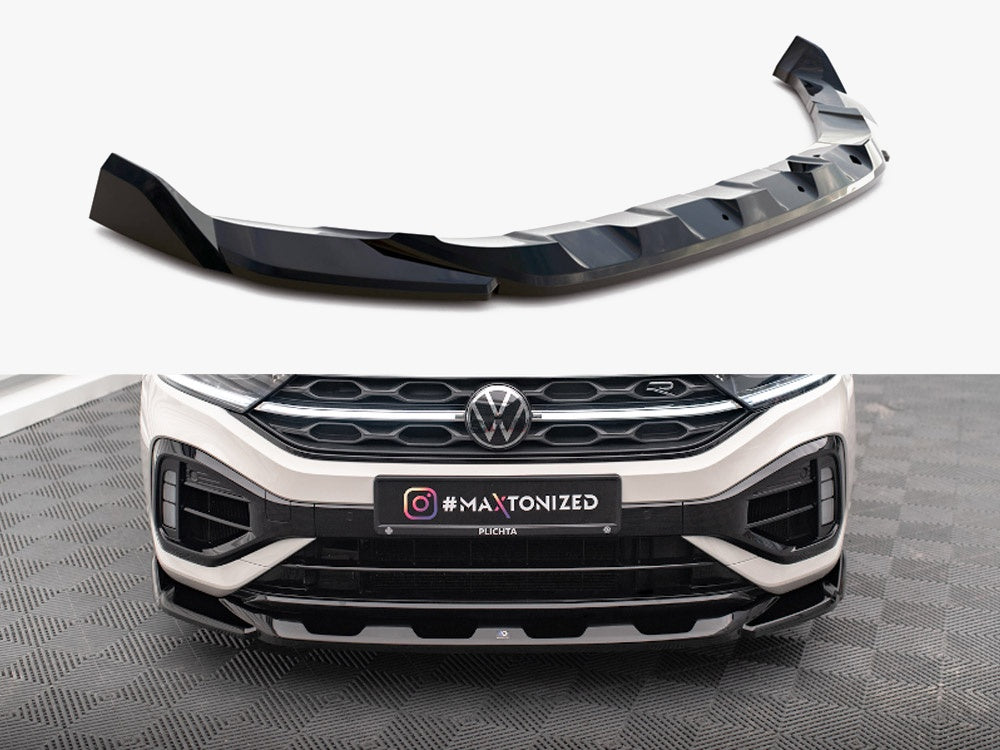 Front Splitter V.2 compatible with Volkswagen T-Roc R / R-Line Mk1 Facelift