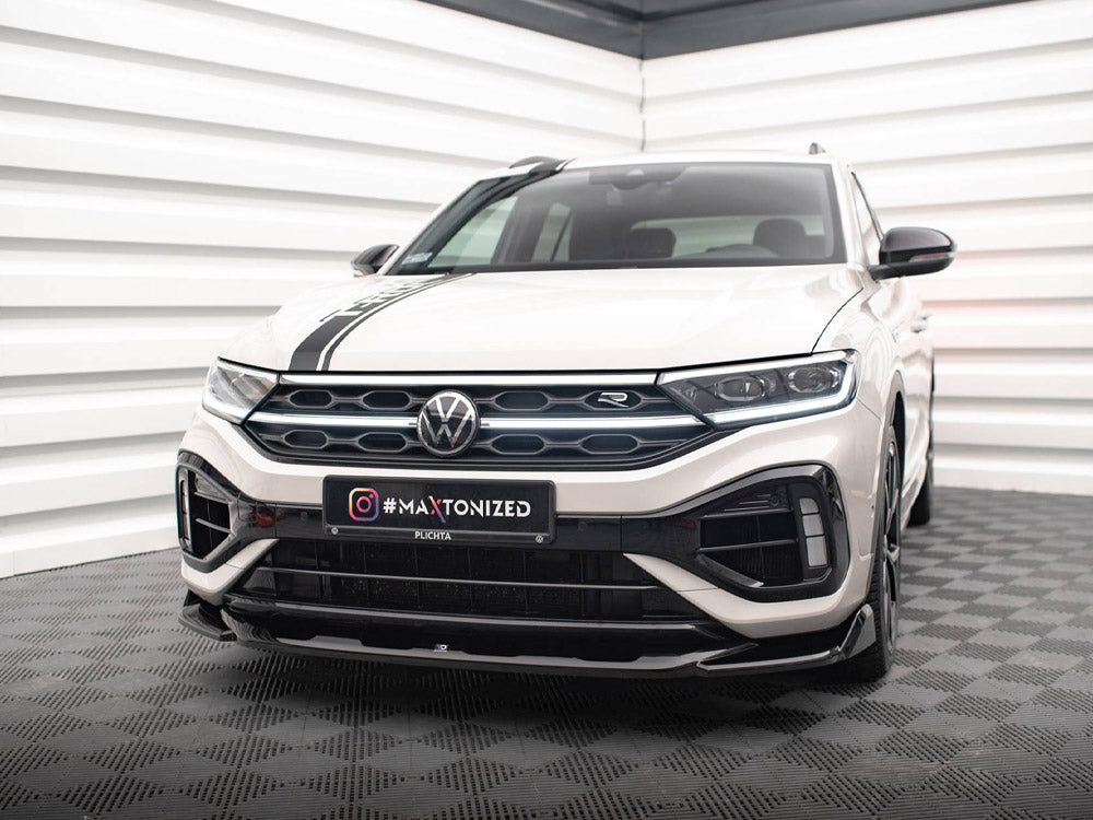 Front Splitter V.2 compatible with Volkswagen T-Roc R / R-Line Mk1 Facelift