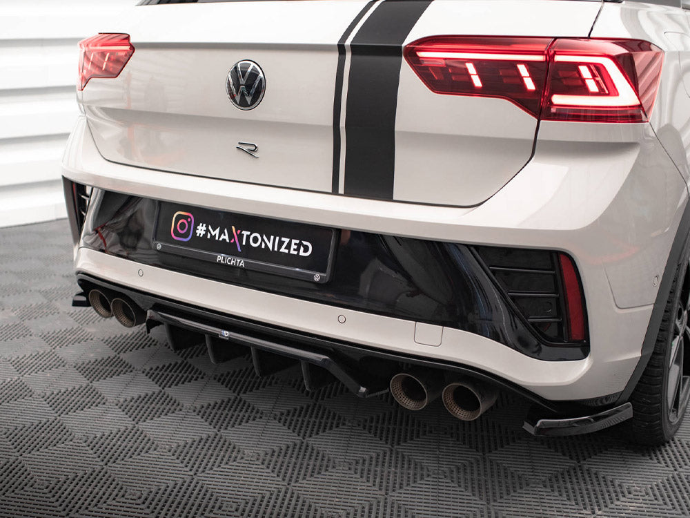 MAXTON DESIGN Central Rear Splitter (Vertical Bars) Volkswagen T-Roc R Mk1 Facelift