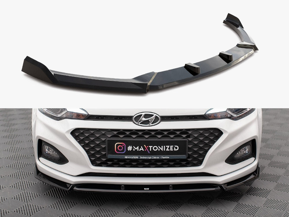Front Splitter Front Splitter V.2 compatible with Hyundai i20 Mk2 Facelift