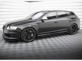 Street PRO Side Skirts Diffusers + Flaps compatible with Audi RS 6 Avant C6