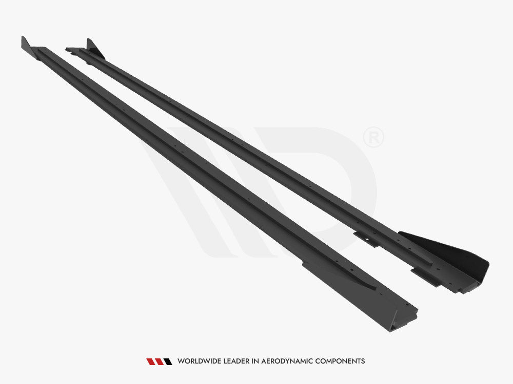 Street PRO Side Skirts Diffusers + Flaps compatible with Audi RS 6 Avant C6