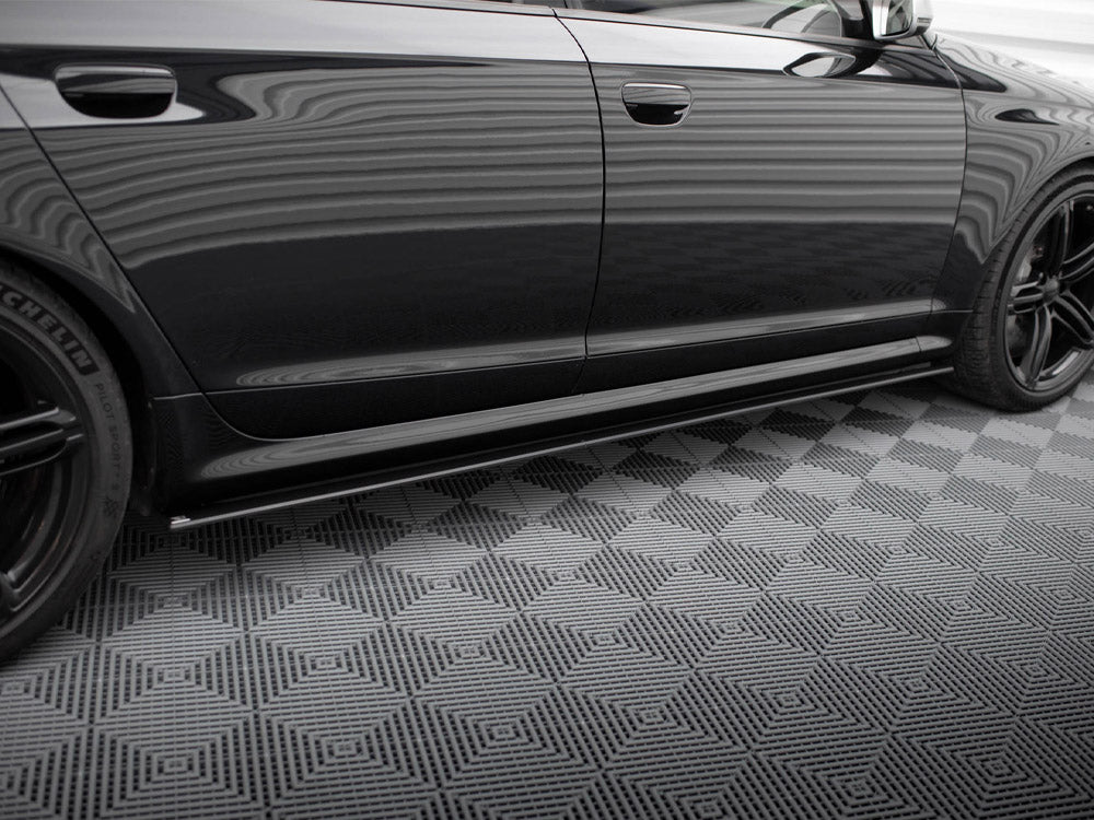 Street PRO Side Skirts Diffusers compatible with Audi RS 6 Avant C6